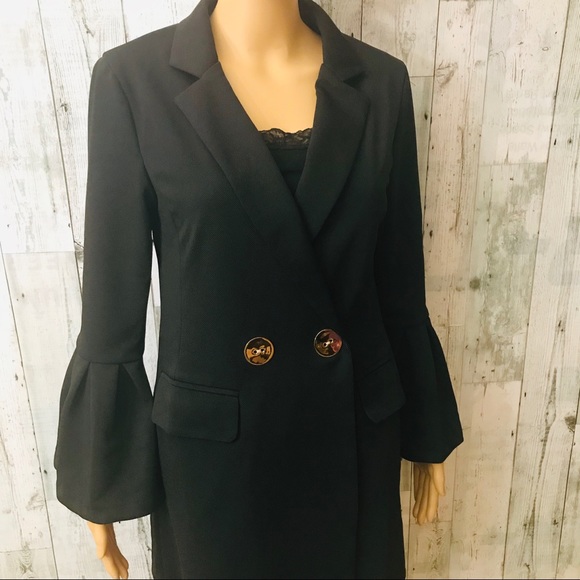 Endless Rose Ruffle Sleeve Two Button Blazer - Picture 7 of 7